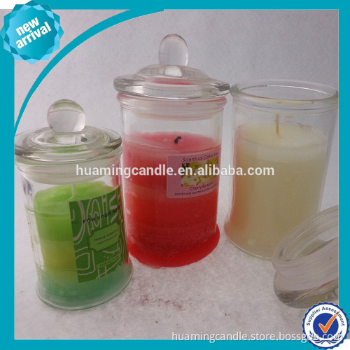 scented jar pillar candles